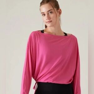 🆕 Athleta | Cool Down Top in Pink Size XL